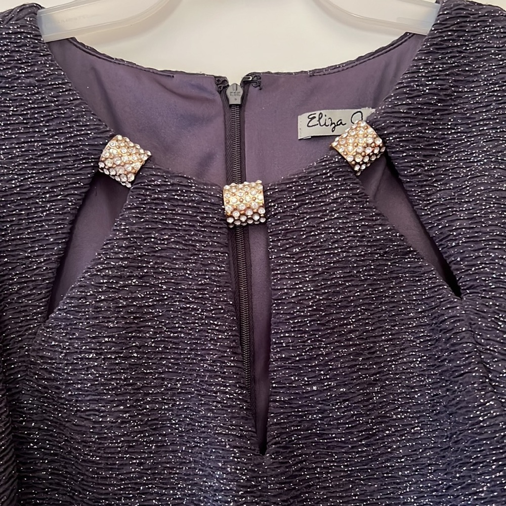 Eliza J Dark Blue Size 4 Sleeveless Dress